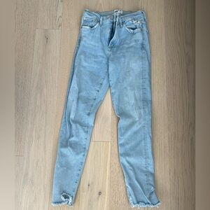 Agolde Light Blue Distressed Women's Skinny Jeans